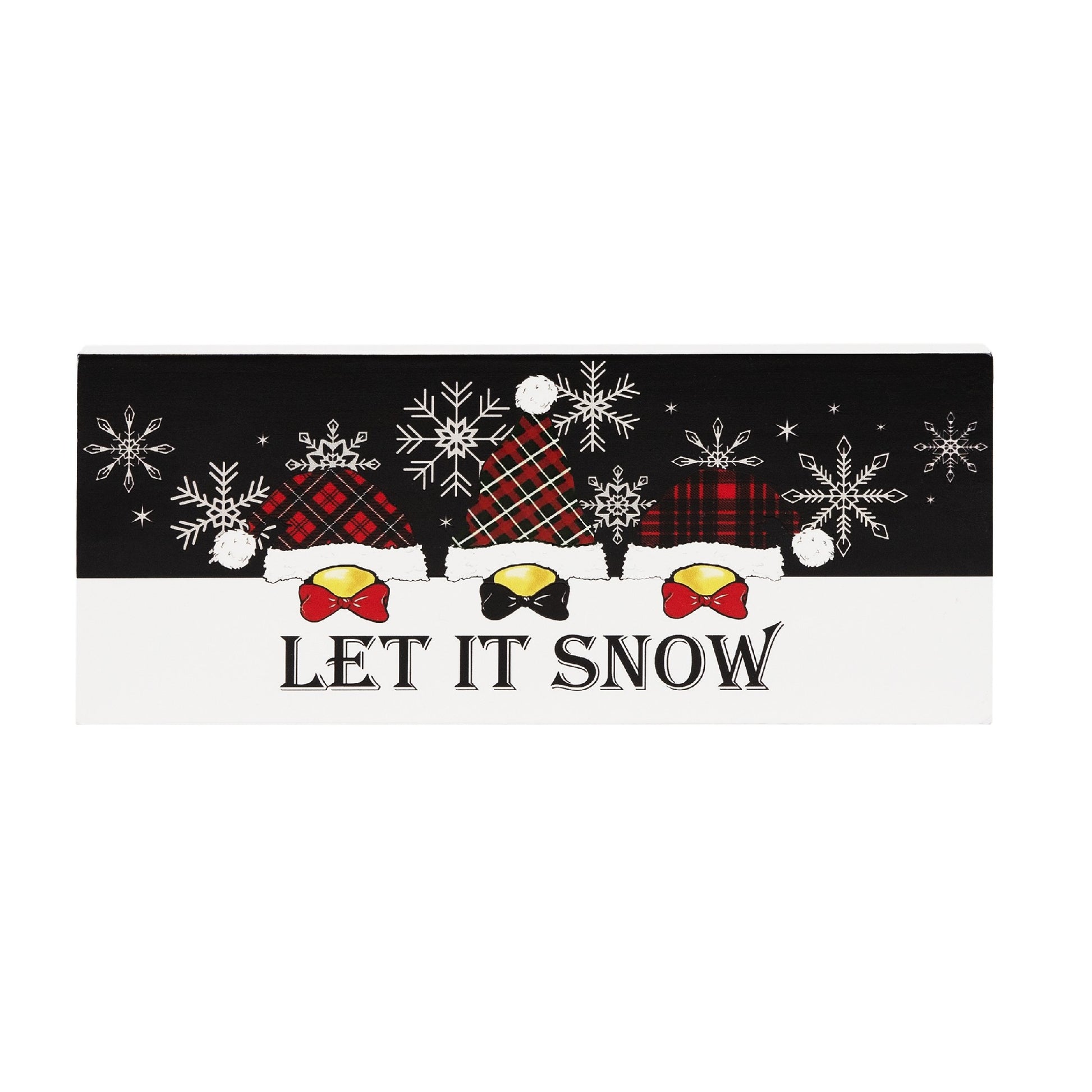 Let It Snow Penguin Block, Holiday Decor