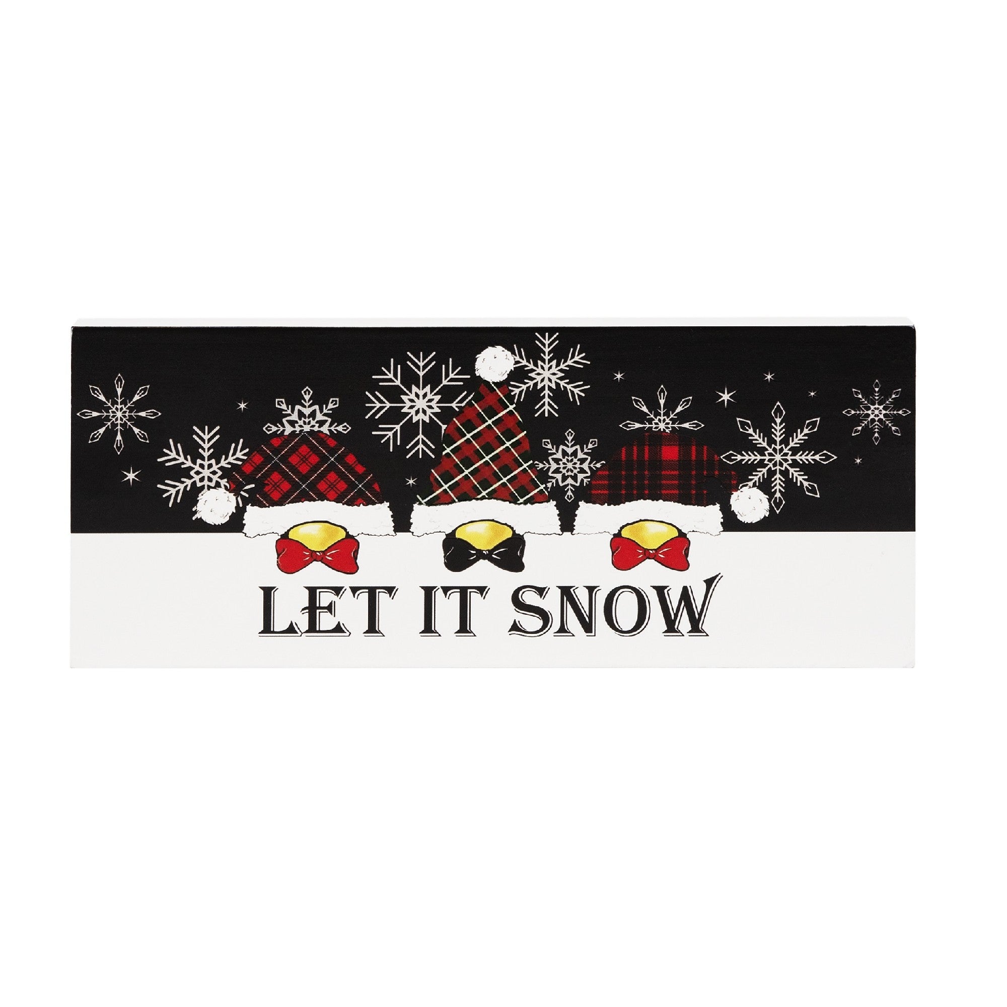 Let It Snow Penguin Block, Holiday Decor