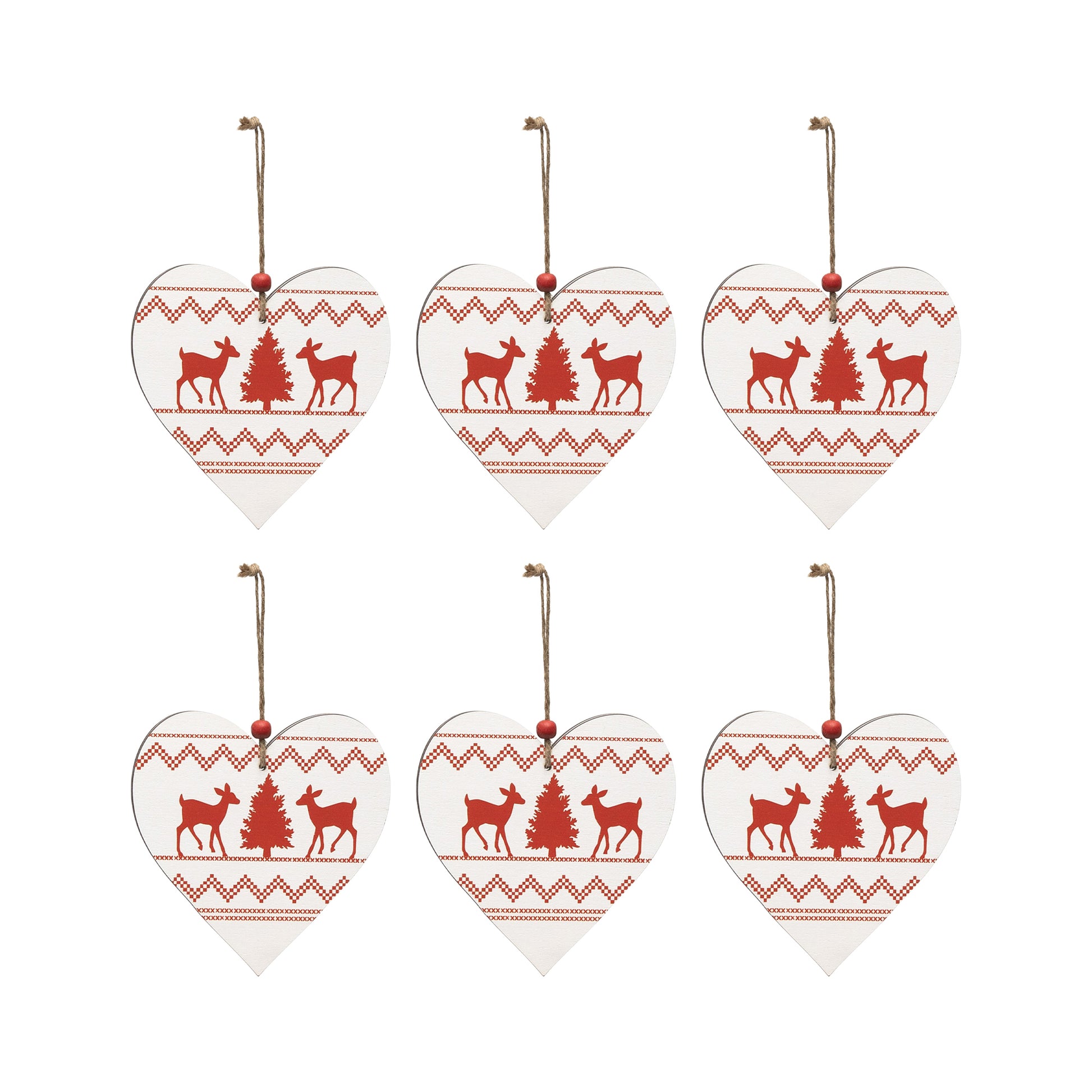 Swedish Heart Ornament, Ornament, Holiday Decor- Set of 6