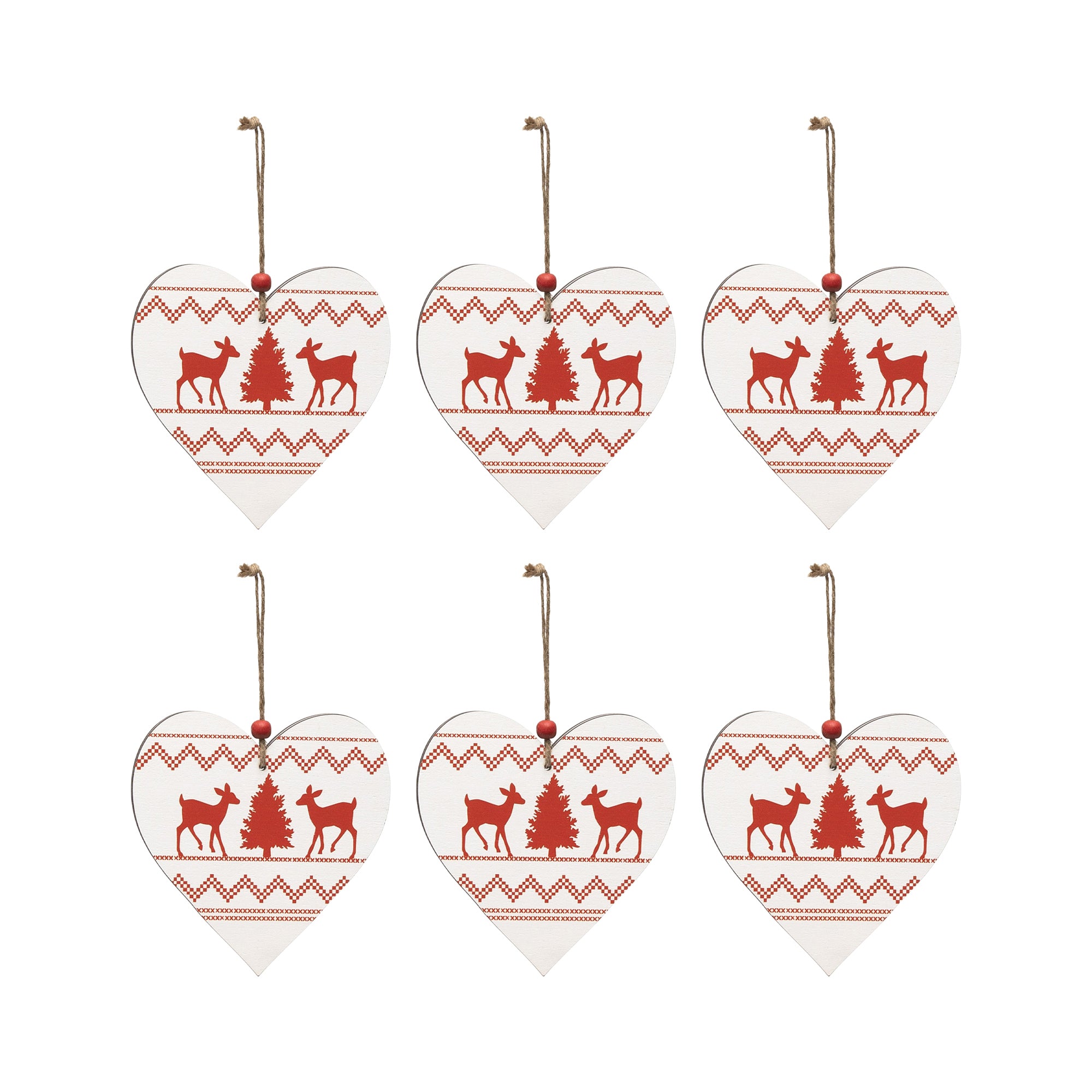 Swedish Heart Ornament, Ornament, Holiday Decor- Set of 6
