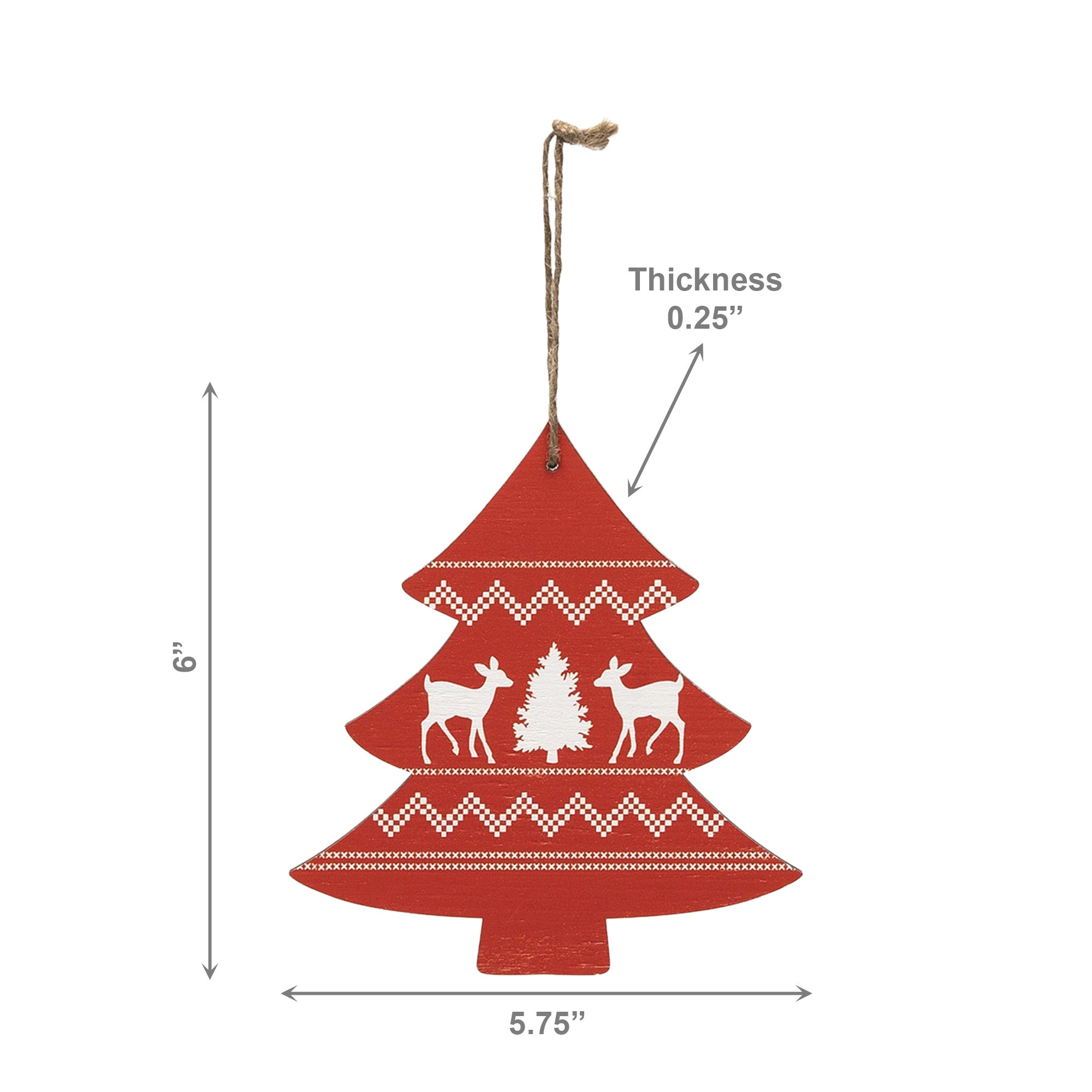 Swedish Tree Ornament Large, Ornament, Holiday Decor- Set of 6