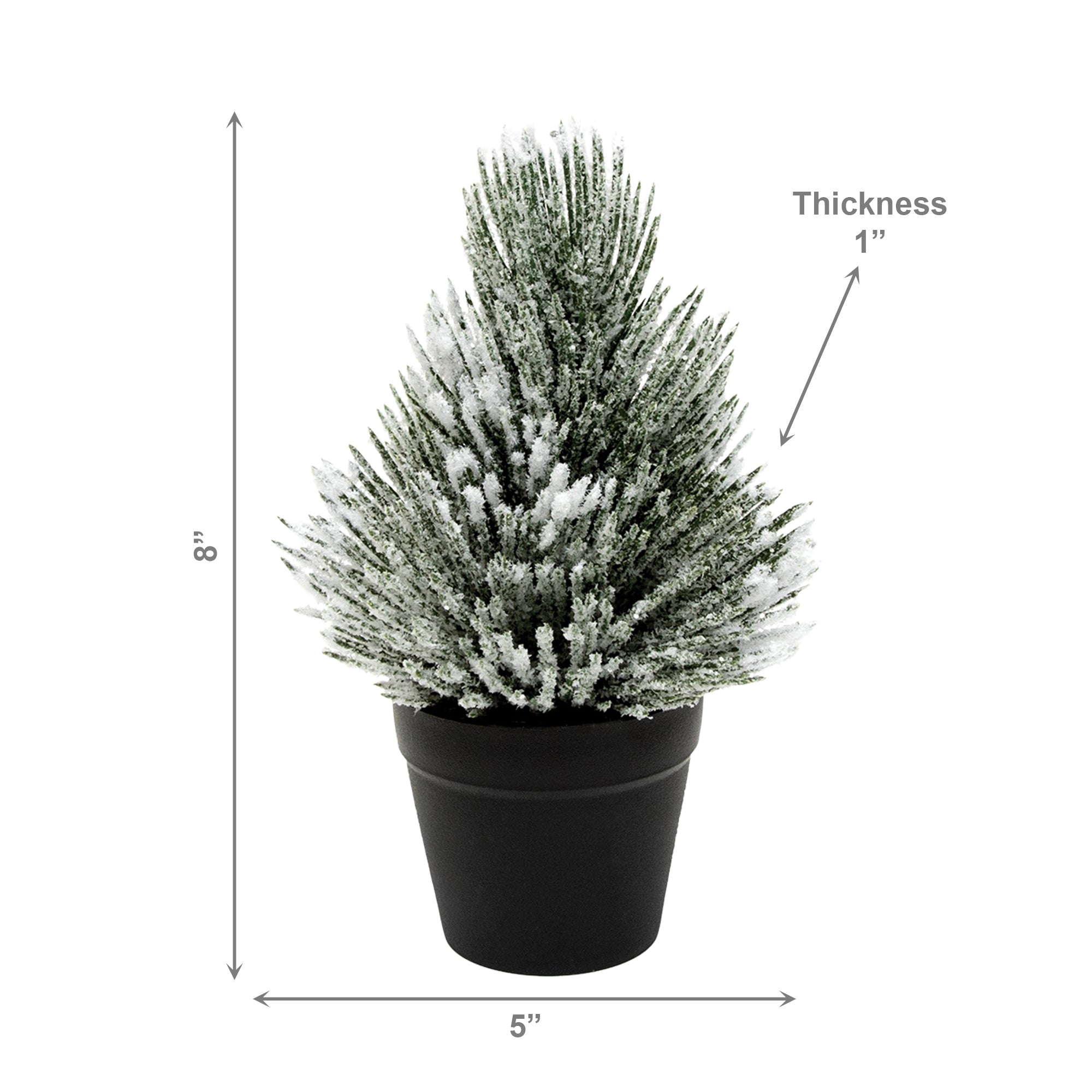 Pine Tree with Snow Small, Christmas, Holiday Decor- Set of 6