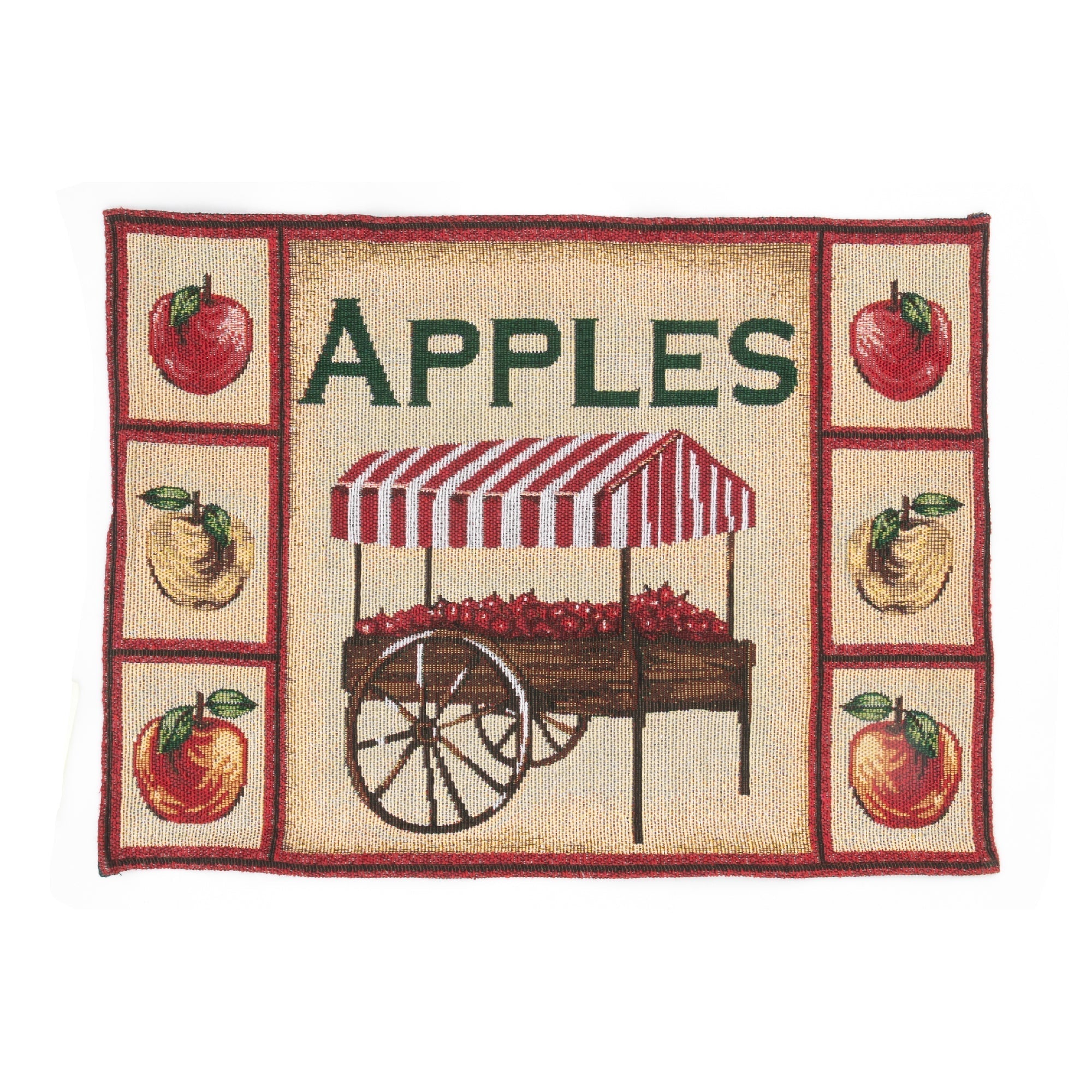 Tapestry Placemat Apples Design Decorative Dining Table Mats - Set of 12