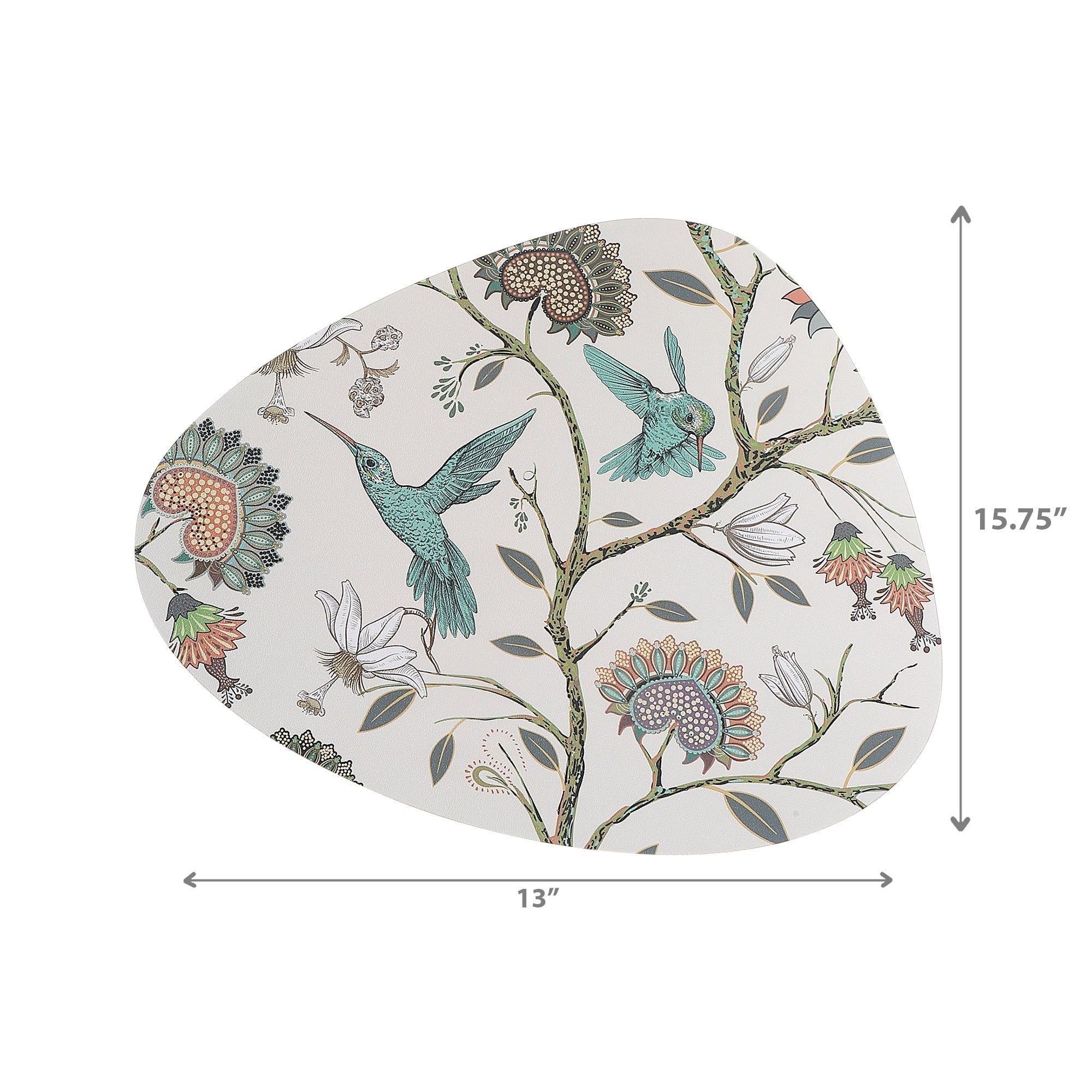 Pebble Shaped PVC Placemat Modern Non Slip Dining Table Mat Heat Resistant