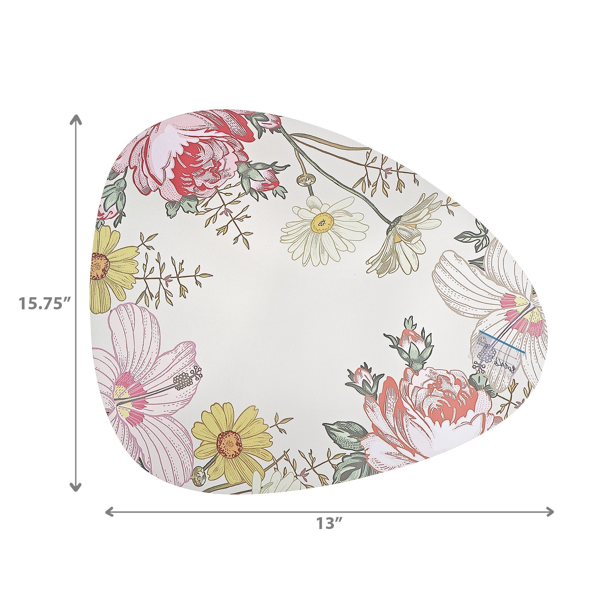 Pebble Shaped PVC Placemat Modern Non Slip Dining Table Mat Heat Resistant