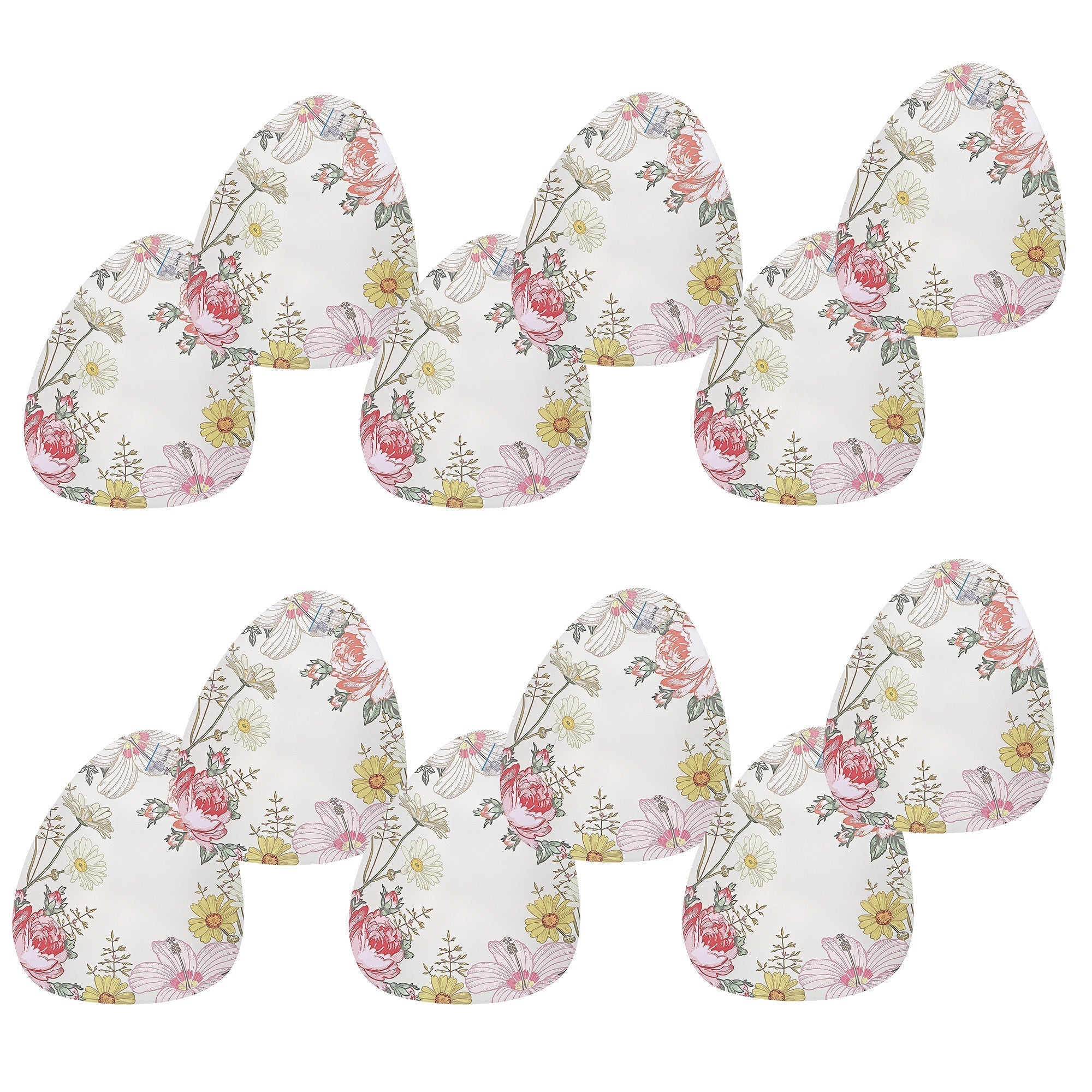 Pebble Shaped PVC Placemat Modern Non Slip Dining Table Mat Heat Resistant