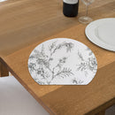 Pvc Placemat Round W/Edge Sepia Vintage Bloom - Set of 12