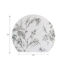 Pvc Placemat Round W/Edge Sepia Vintage Bloom - Set of 12