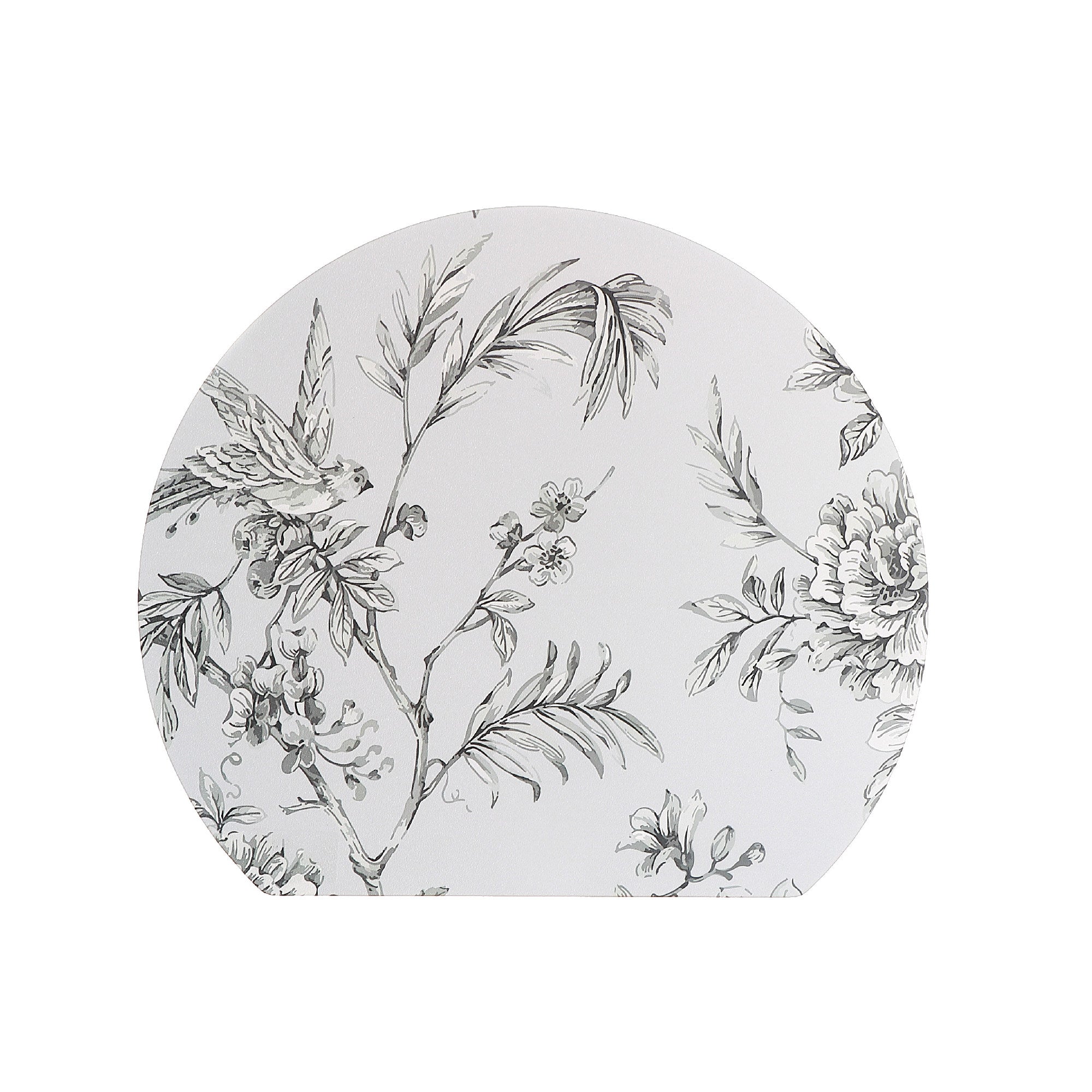 Round PVC Placemat with Edge Sepia Vintage Bloom Floral Dining Table Mat Set of 12