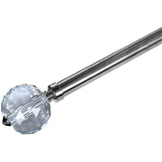 Diamond Sphere Nickel Curtain Rod Set – 25/28mm, Adjustable 66-120 Inch