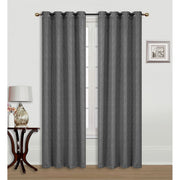 Linea Light Gray Jacquard Blackout Curtain Panel 84" Set of 2