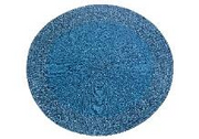 Round Vinyl Placemat with Border – Blue, Set of 12