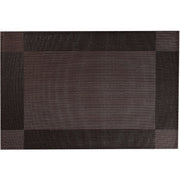 Classic Vinyl Placemat – Chocolate, Set of 12, Durable Tableware
