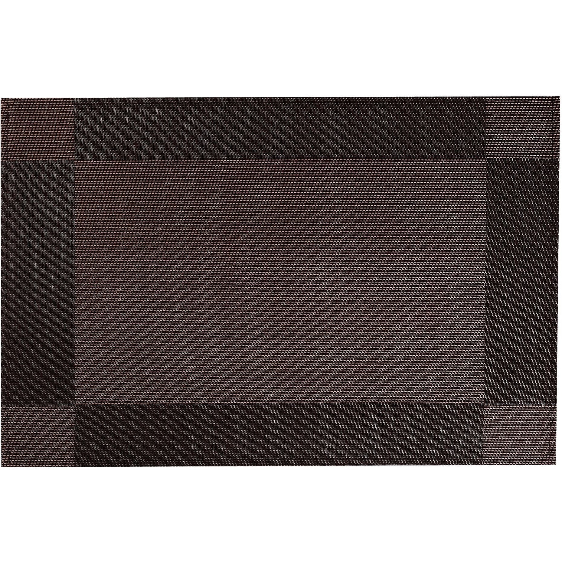 Classic Vinyl Placemat – Chocolate, Set of 12, Durable Tableware