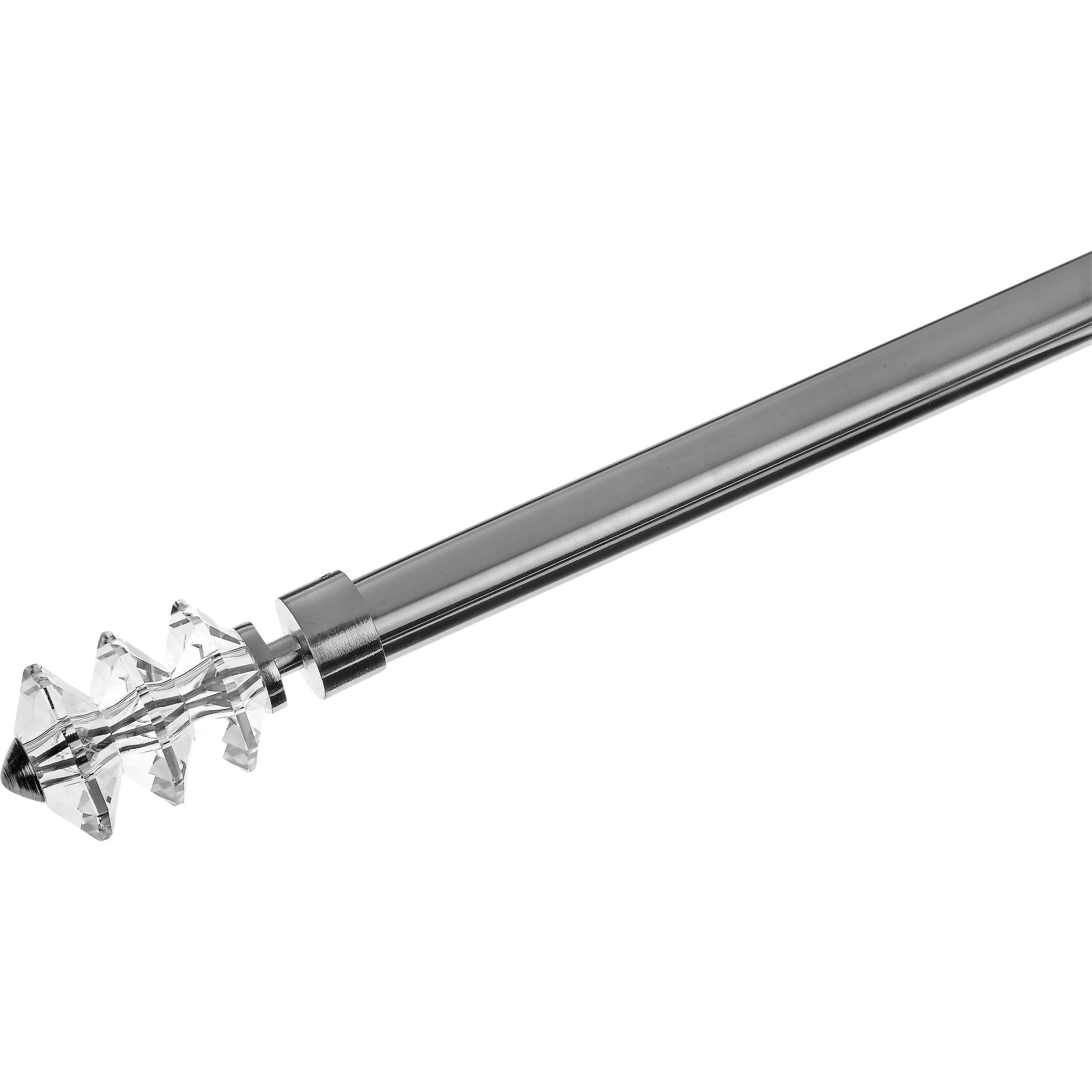 Paragon Nickel Curtain Rod Set – 25/28mm, Adjustable 66-120 Inch