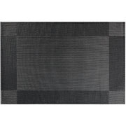 Classic Vinyl Placemat – Charcoal, Set of 12, Durable Tableware