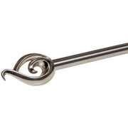Orifice Nickel Metal Curtain Rod Set – 16/19mm, Adjustable 28-48"
