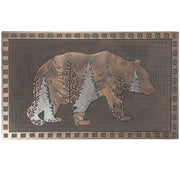 Rubber Floor Mat – Evergreen Bear Pattern, Durable & Easy-Clean