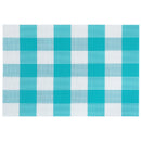 Vinyl Placemat (Plaid) (Teal) - Set of 12