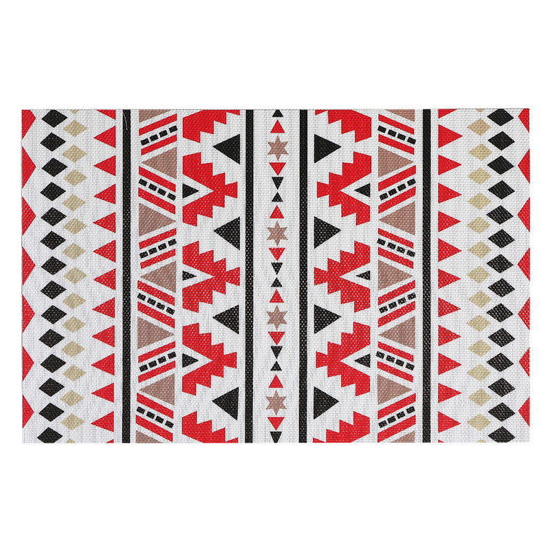 Vinyl Placemat (Bohemian) (Red) - Set of 12