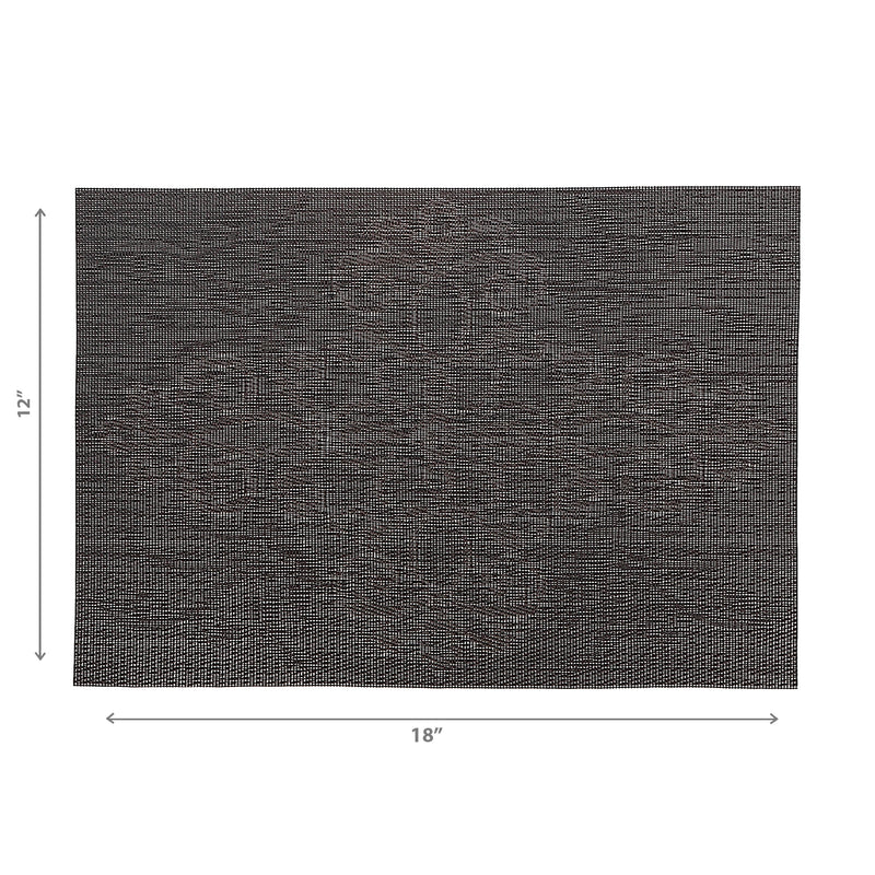 Vinyl Placemat Damask Chocolate - Set of 12
