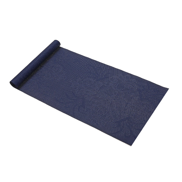 Vinyl Table Runner 72" Damask Navy Blue - Set of 2