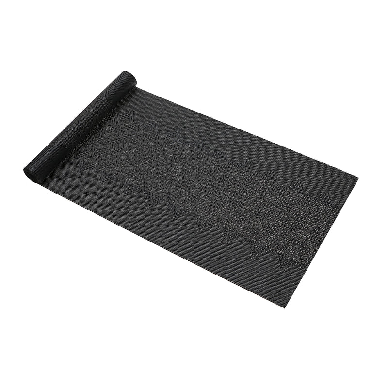 Vinyl Table Runner 54" Diamond Band Black - Set of 2
