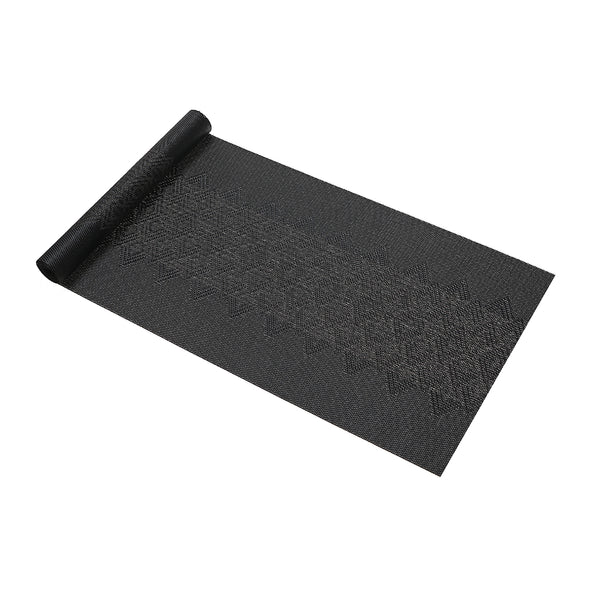 Vinyl Table Runner 72" Diamond Band Black - Set of 2