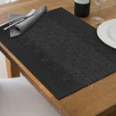 Vinyl Placemat Diamond Band Black - Set of 12