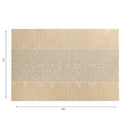 Vinyl Placemat Diamond Band Gold - Set of 12