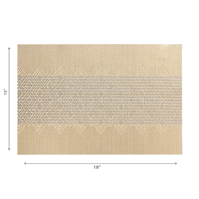 Vinyl Placemat Diamond Band Gold - Set of 12