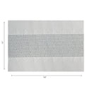 Vinyl Placemat Diamond Band Silver - Set of 12