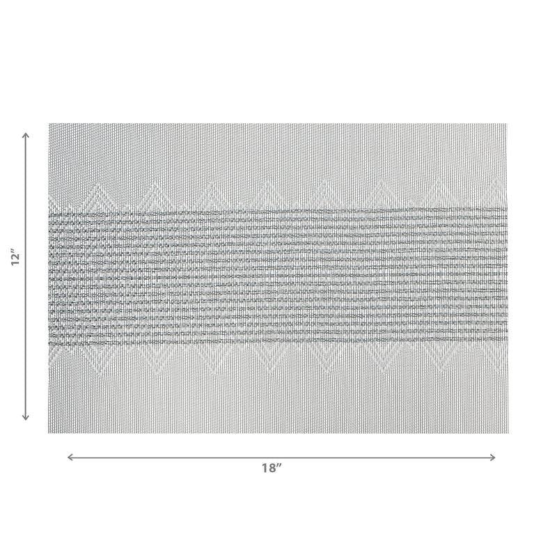 Vinyl Placemat Diamond Band Silver - Set of 12