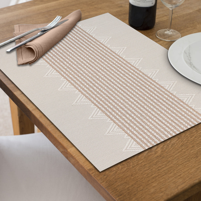 Vinyl Placemat Diamond Band White - Set of 12