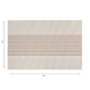 Vinyl Placemat Diamond Band White - Set of 12