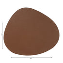 Reversible Pleather Pebble Placemat Tan - Set of 12