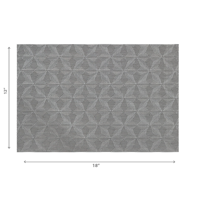 Vinyl Placemat Windmill Black - Set of 12