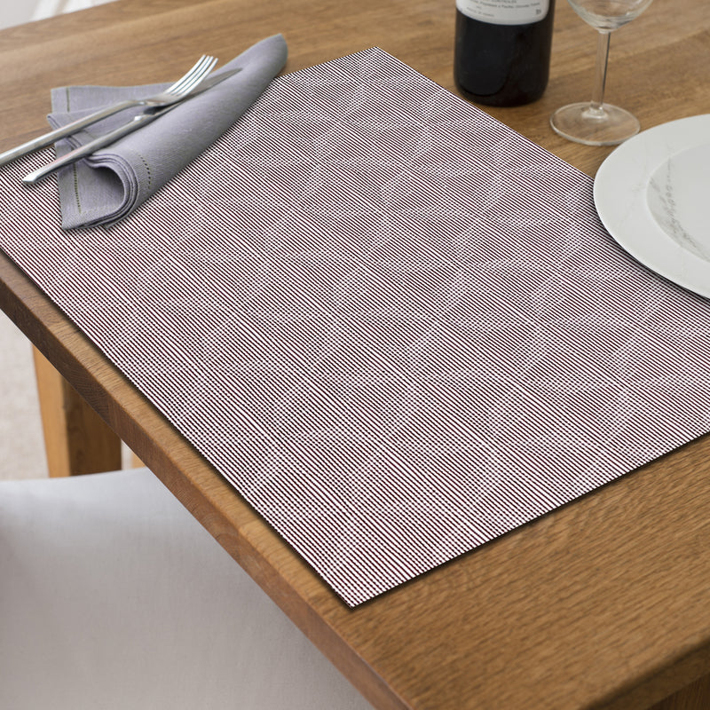 Vinyl Placemat Windmill Burgundy - Set of 12