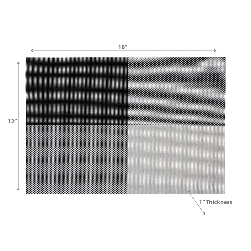 Vinyl Placemat Tempo Black - Set of 12