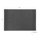Vinyl Cotton Placemat Pinstripe Black - Set of 12