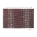 Vinyl Cotton Placemat Pinstripe Red - Set of 12