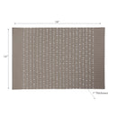 Vinyl Cotton Placemat Pinstripe Taupe - Set of 12