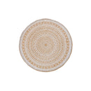 Round Jute Placemat White Mandala - Set of 12