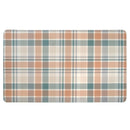 Memory Foam Floor Mat Peachy Cream Plaid