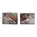 Hand Painted Canvas Wall Art Ballerina - Set of 2
