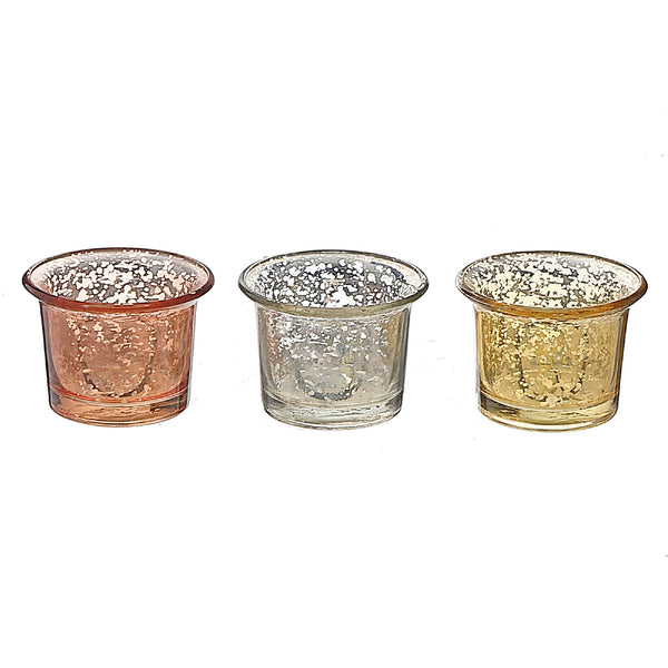 Mercury Mini Tealight Holder  - Set of 3