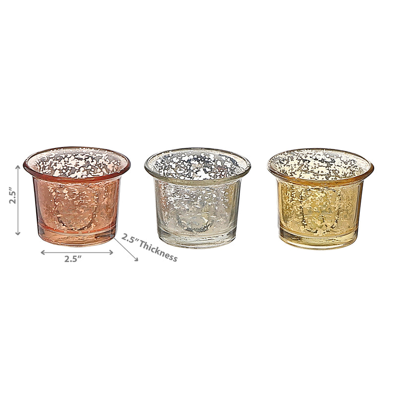 Mercury Mini Tealight Holder  - Set of 3