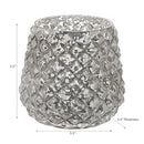 Mercury Diamond Tealight Holder Silver - Set of 2