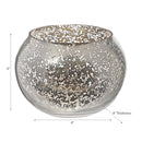 Mercury Curved Tealight Holder Silver - Set of 2
