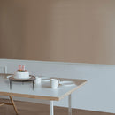 Gray Acacia Wood With Riveted Gunmetal Cake Stand